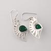 Green Onyx Gemstone 925 Sterling Silver Handmade Jewelry Earring 1.5" Gift For Women CE-26-19