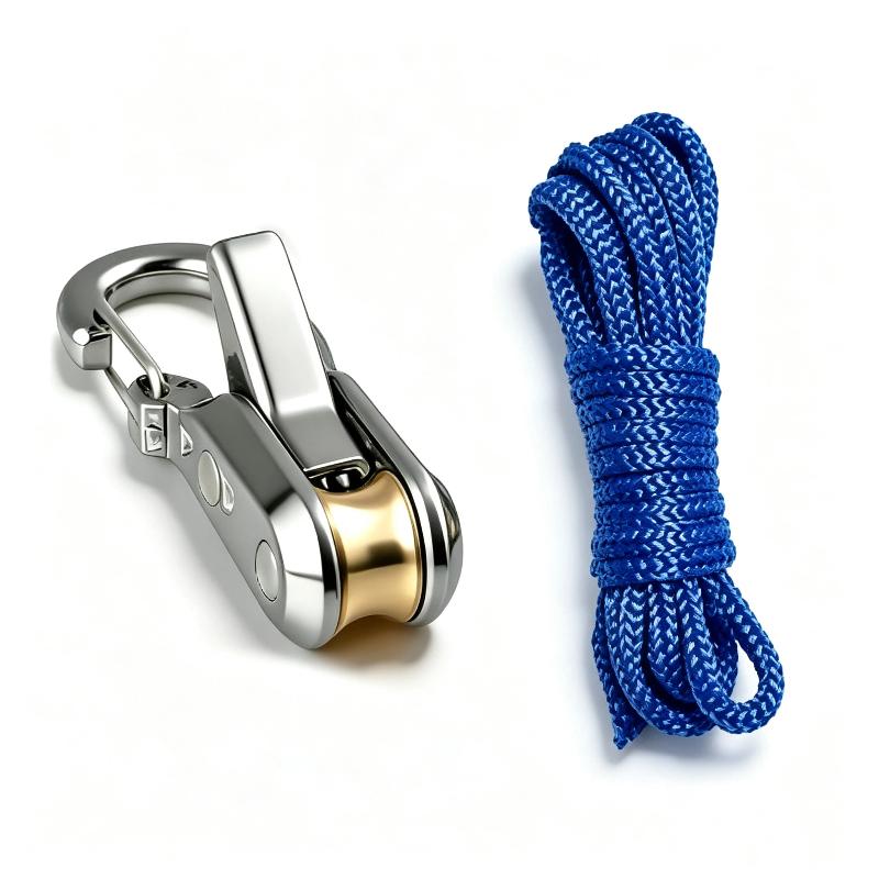 Retractable Rope Tightening Tool with Safety Buckle Durable Tensioner for Outdoor Camping Fishing Trip Use