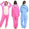 Flannel Hooded Stitch Jumpsuits Pajamas Winter Spring Halloween Costume Cosplay