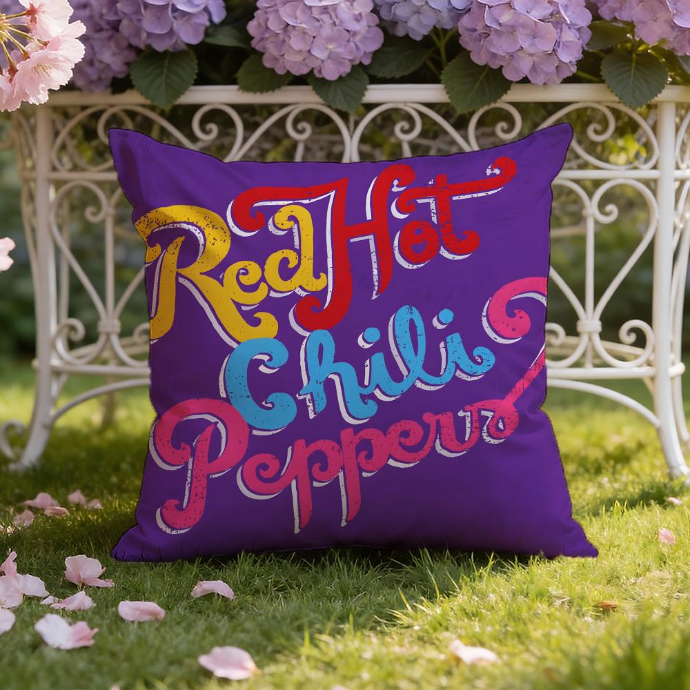 Band R-Red Hot C-Chili Peppers Cushion Cover Home & Car Dual-Scene Pillow Cover: Reversible for Premium Comfort