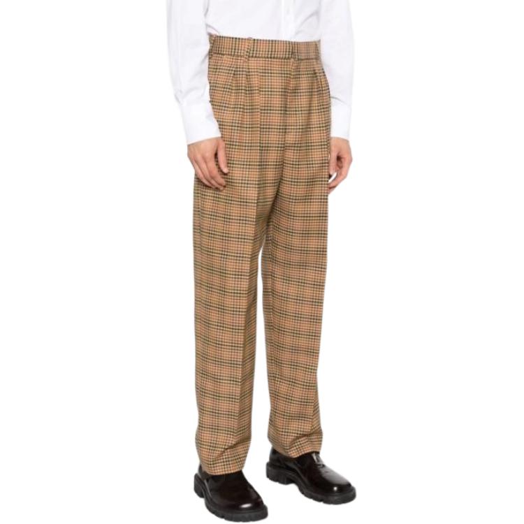 Kenzo checkered pleated tailored trousers FD65PA2149GH-14