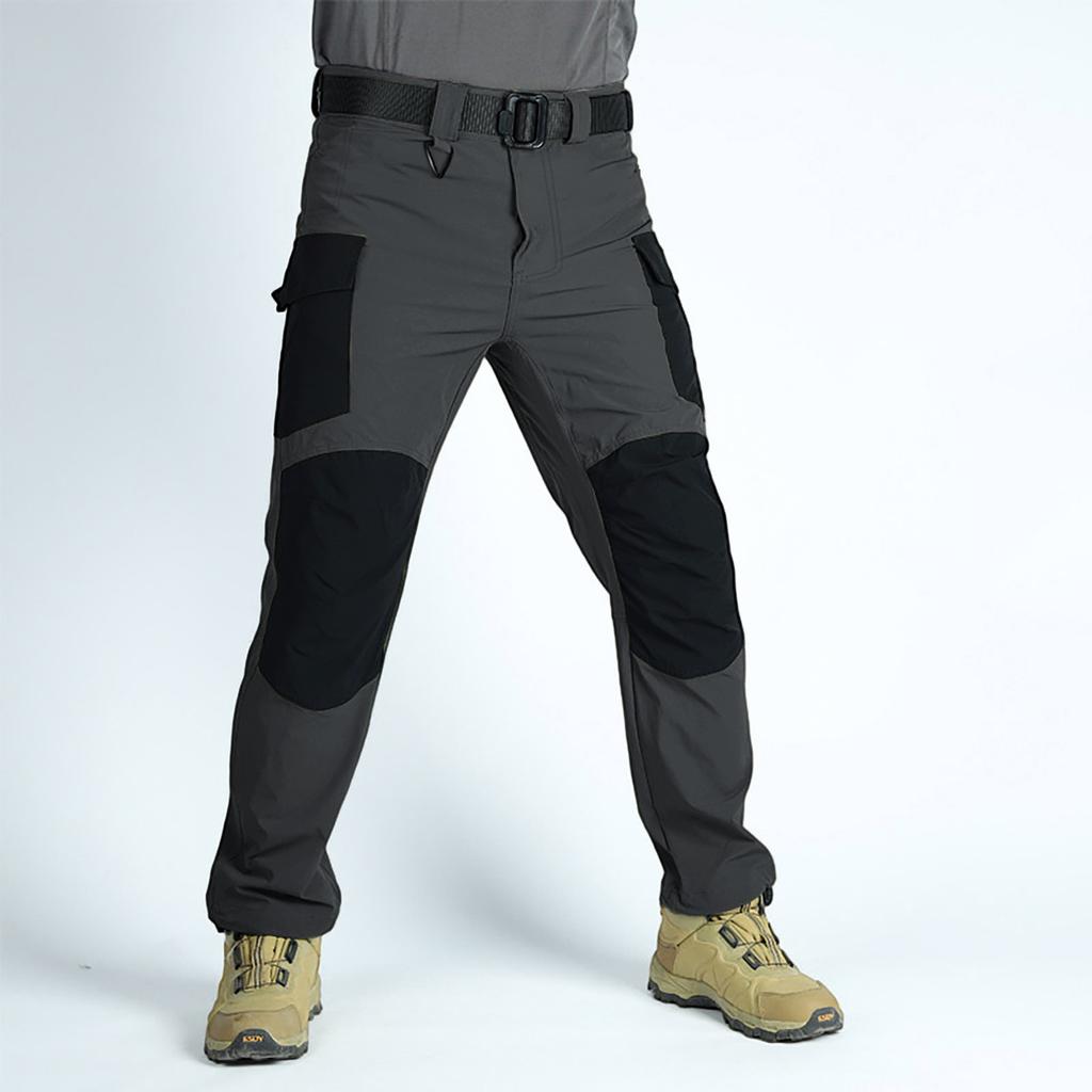 Men's Work Pants Outdoor Work Fishing Camping Wear-resistant Multi-Pocket Work Pants (Belt Not Included)