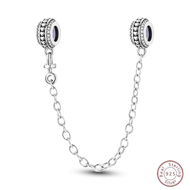 Copper Safety Chain Rainbow Flower Inlaid Zirconia Beads Suitable For Original Bracelet Bracelet Diy Jewelry