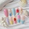 Press On Nails 10 Pieces Embossed Sweet And Cool Rhinestone Flash With Elegant Design For Parties Weddings