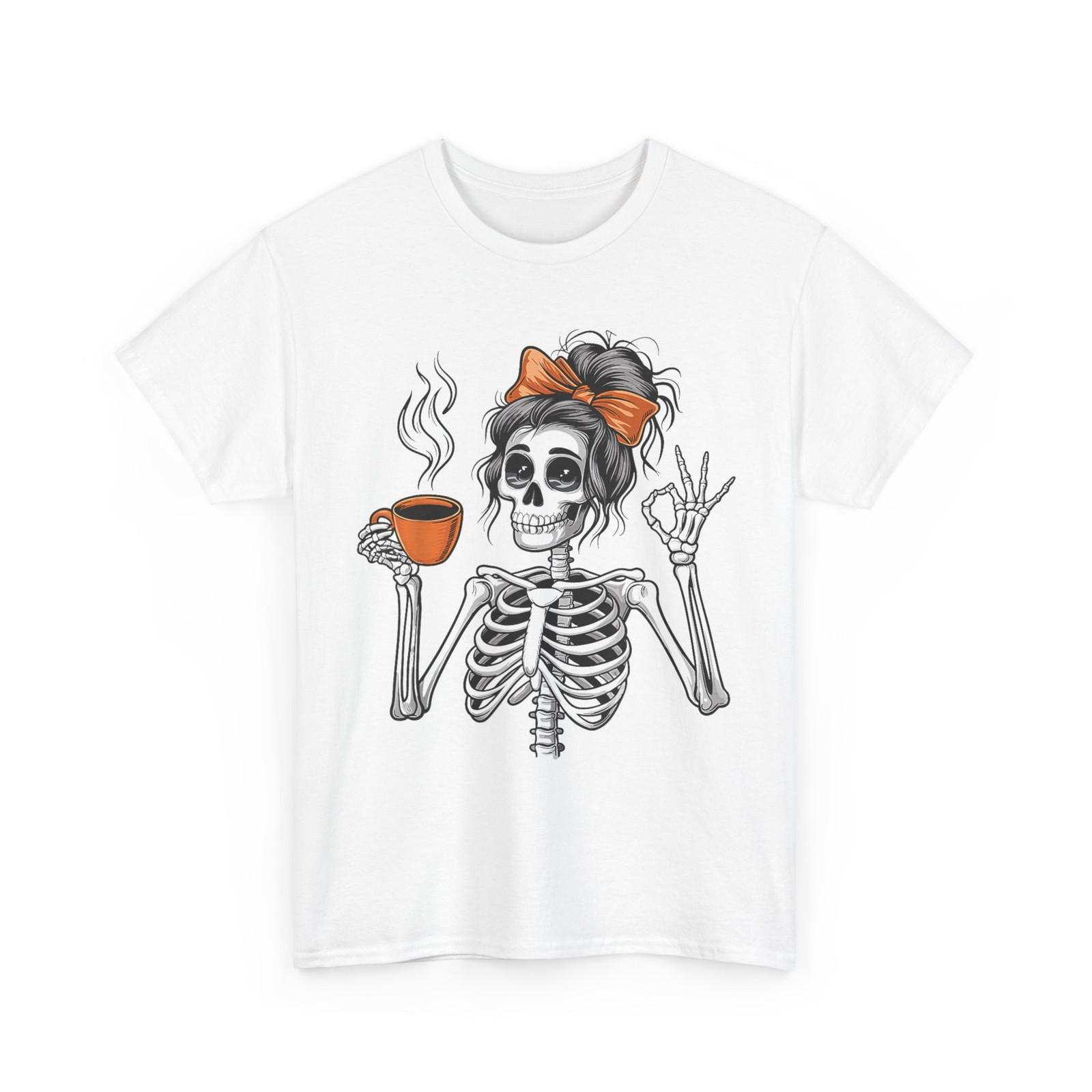 Skeleton Messy Bun Coffee Shirt, Skeleton Mom Women Funny Shirt S разноцветный
