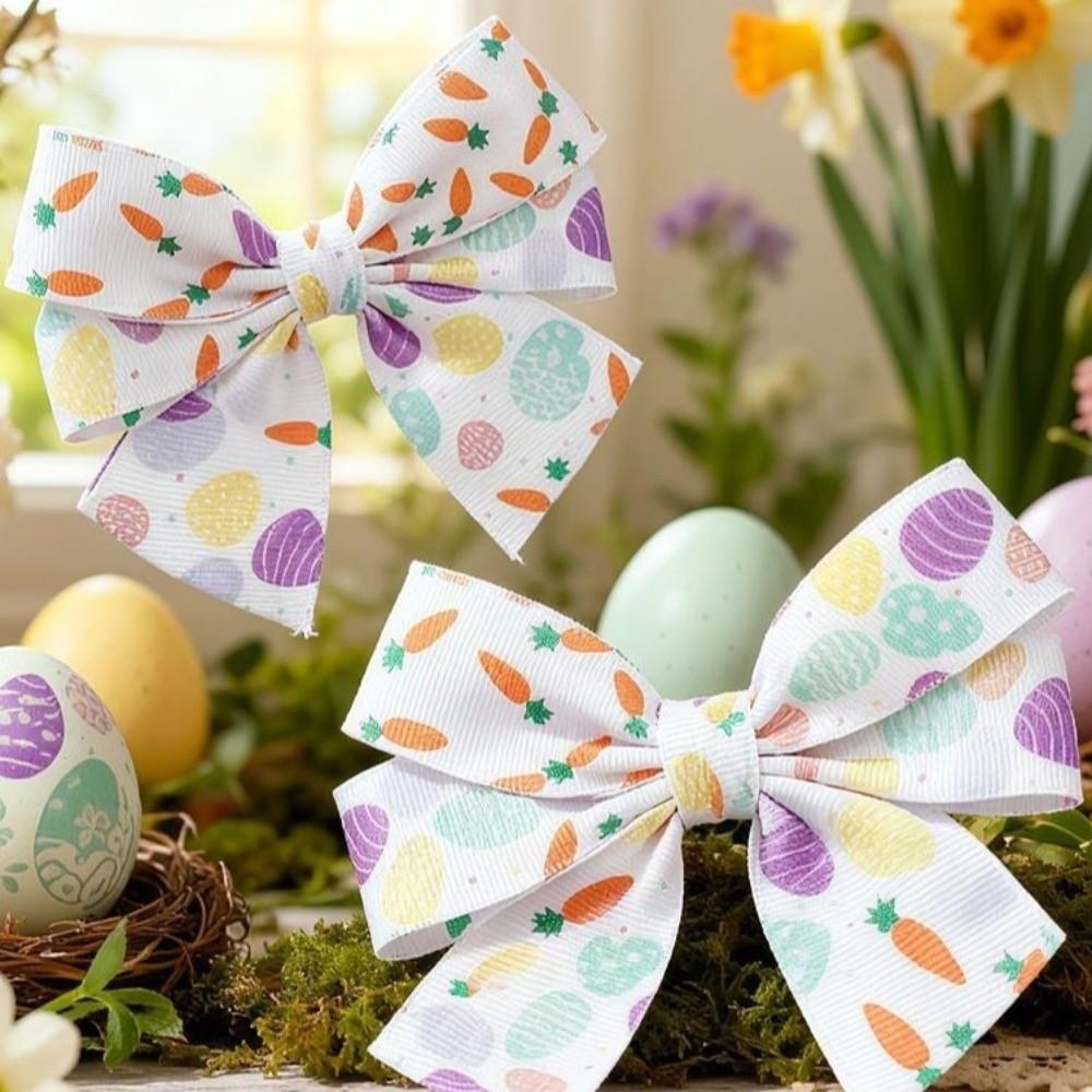 Vibrant Colors Easter Wrapping Ribbon Wreath Bow Crafts Gift Packaging Ribbon Easter Baskets