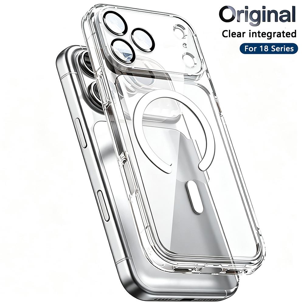Full Wrap Clear Magnetic Case For Iphone 18 16 15 14 Plus 11 12 13 17 Pro Max Air Magsafe Apple Shockproof Full Cover Protective