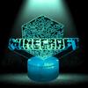 Minecraft Creeper Kinder Schreibtisch Nachttischlampe Mit 16 3D LEDs + Fernbedienung
