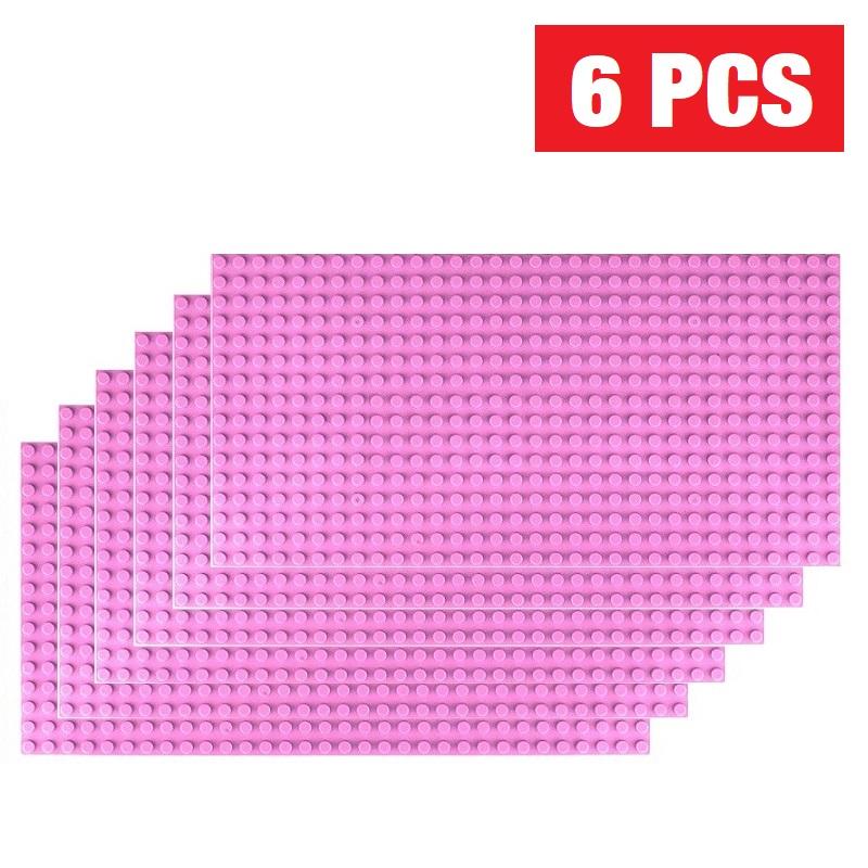 6PCS Classic Base Plate 32x32 16x32 Dots Baseplate Bricks DIY Assembly ABS Plastic Building Blocks Compatible Brand Figures City