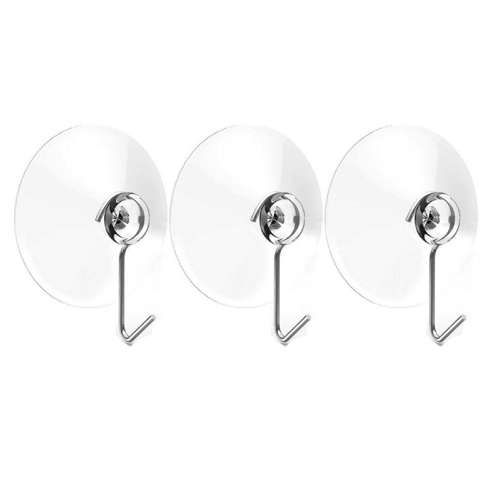 Suction Cup Hooks Transparent Suction Cups With Metal Hooks Home Kitchen Bathroom Wall Hooks Towel Hanger Utility Hook