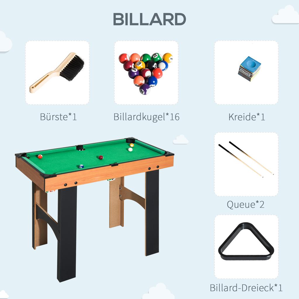 2-in-1 Foosball Table, 4-in-1 Multi-Game Table, Compact, Incl. Game Accessories, 92 X 78 X 80 Cm