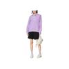 Li-Ning Sports Trend Series Plant Embroidery Loose Hoodie Long Sleeve Sweatshirt Women Tops Purple AWDS920-2
