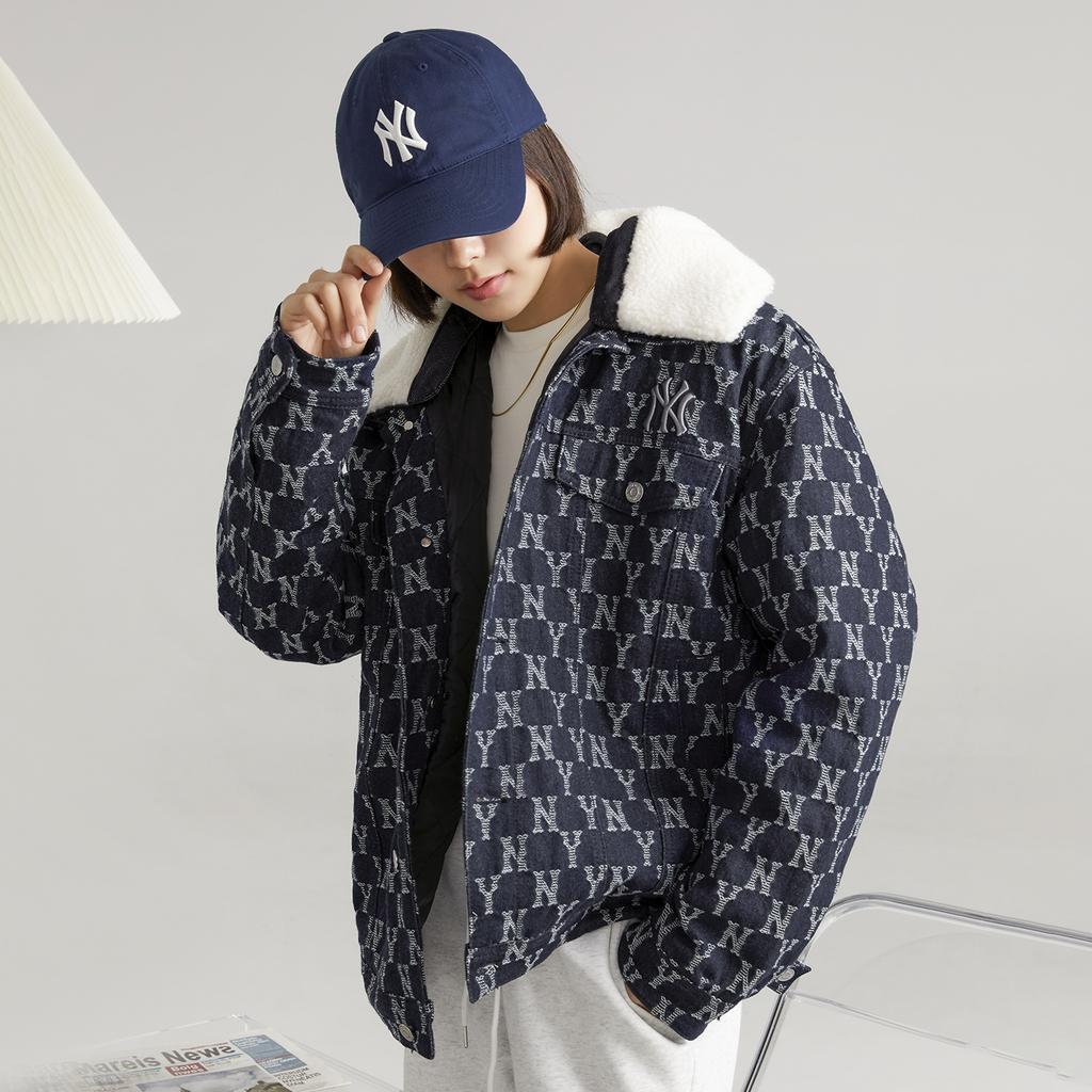 New MLB Jacket Unisex Dark Marine Blue 3ADKM0124-50NYD