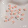 10 Pcs 3D Carved Rose Resin Colorful Rose Nail Charms Flower Accessories Material Nail Art Decorations Diy Manicure Salon Supply