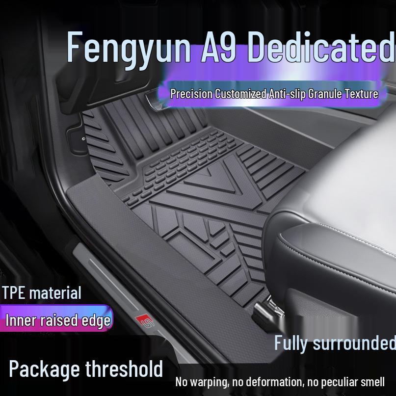 Chery Fengyun A9 TPE Floor Mats: Full Coverage & Waterproof with Door Sill Protection Single Upgrade TPE Mats