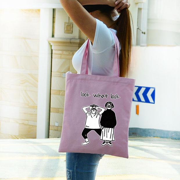 Korean Minimalist Canvas Shoulder Bag - Women's Trendy Handbag for Travel, Shopping, and School