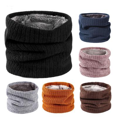 Herbst Winter Gestrickte Männer Frauen Plus Fleece Winddicht Thermische Radfahren Schal Schlauch Schal Hals Wärmer Halbe Gesichtsmaske