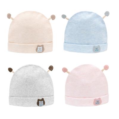 Stylish Infant Bonnet 0-3 Months Boys Girls Thin Hat Soft & Breathable Baby Hat Newborn Fetal Caps for Indoor Outdoor