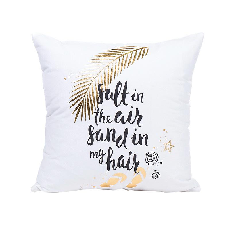 New Summer Hot Stamping Pillowcase Soft and Comfortable Sofa Decoration Home Fashion Pillowcase