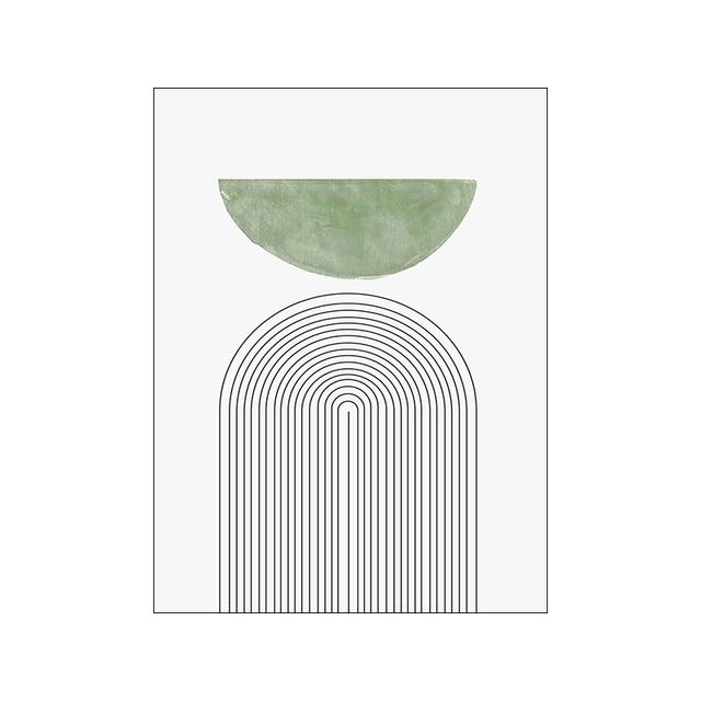 

Минималистичная абстрактная картина на холсте, настенная живопись, мультяшная зеленая фигура, постер с листьями и принт для домашнего декора в гостиную 21cm×30cm NoFrame