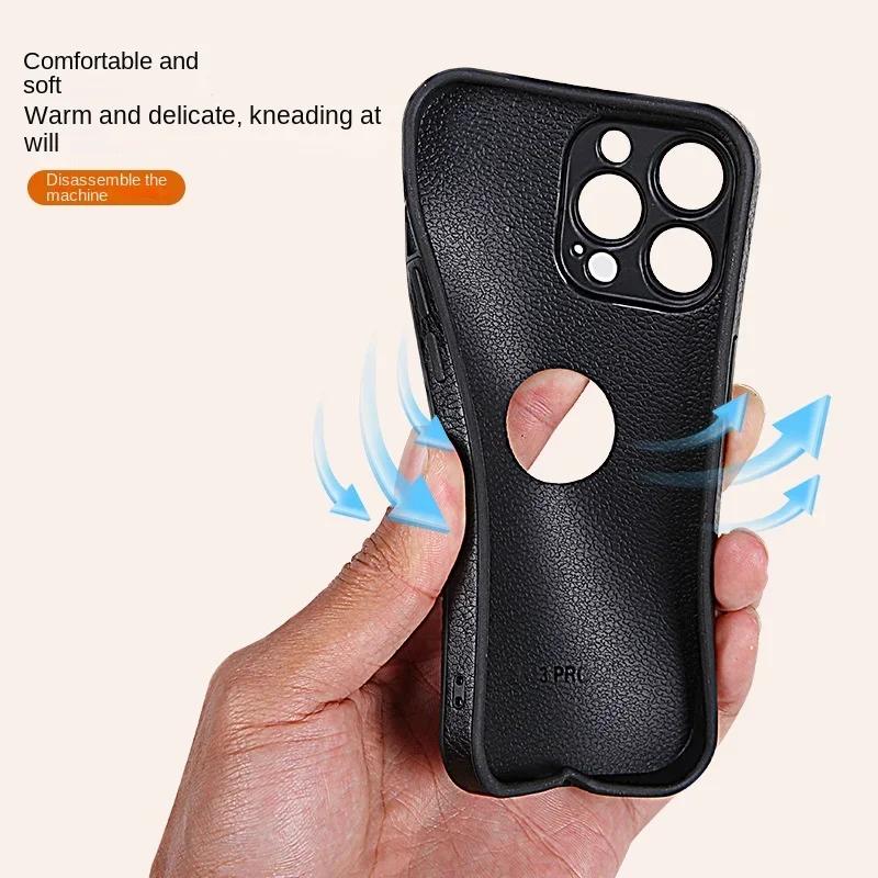 Husă de lux din piele pentru iPhone 16 15 14 13 12 11 Pro Max X XR XS 7 8 Plus SE, husă de protecție pentru camera foto Business