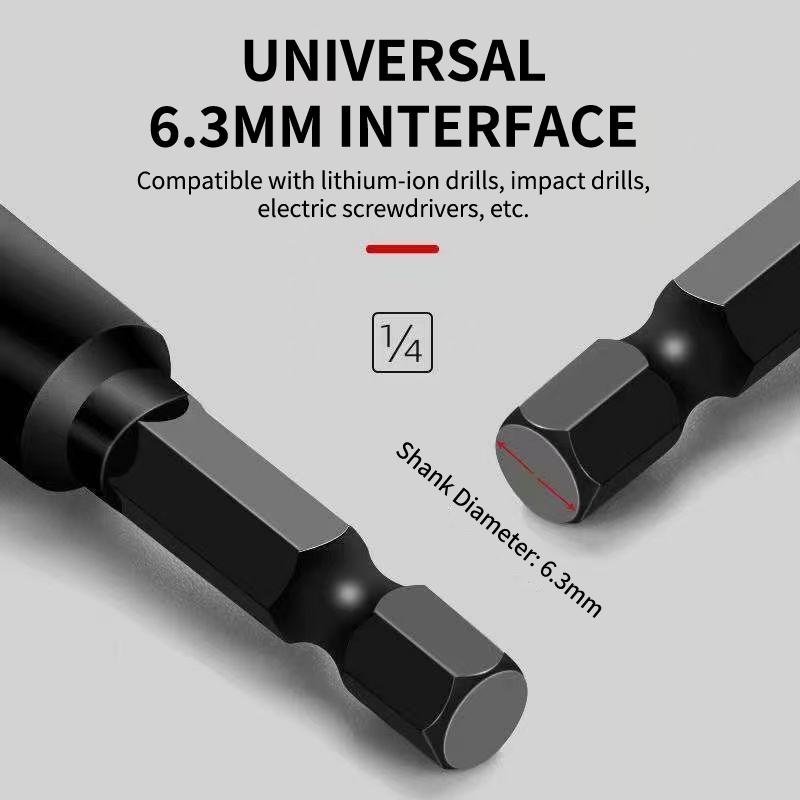 9Pcs Metric Hex Socket Drill Bits Chuck Adapter Power Nut Driver Set Electronic Hex Key Socket Kit With 1/4 Inch Hex Shank