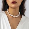 Salircon Elegant Baroque Imitation Pearl Beaded Choker Necklace Fashion Romantic Clavicle Necklace Charm Wedding Women's Jewelry