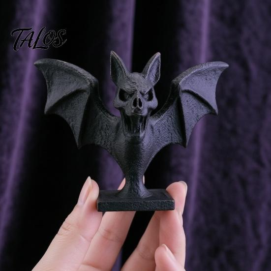 Creative Halloween Gifts 3D Printed Bat Figurine, Gothic Black Sculpture, Spooky Room Accessories Tabletop Ornament for Home Shelf Desk Decoration