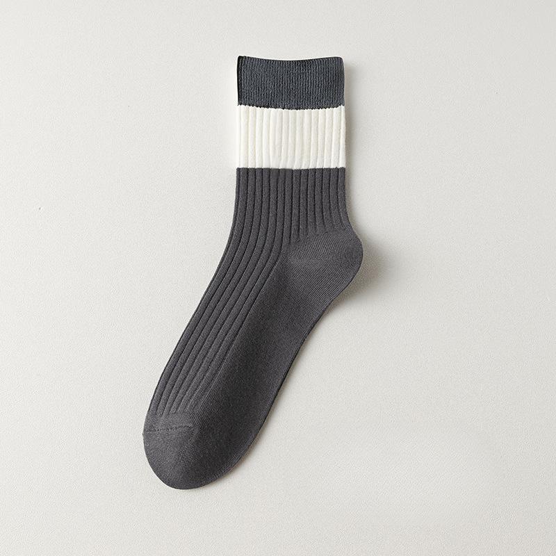 Male Autumn and Winter Thickened Warm Match Color All Match In The Sport Tube Socks