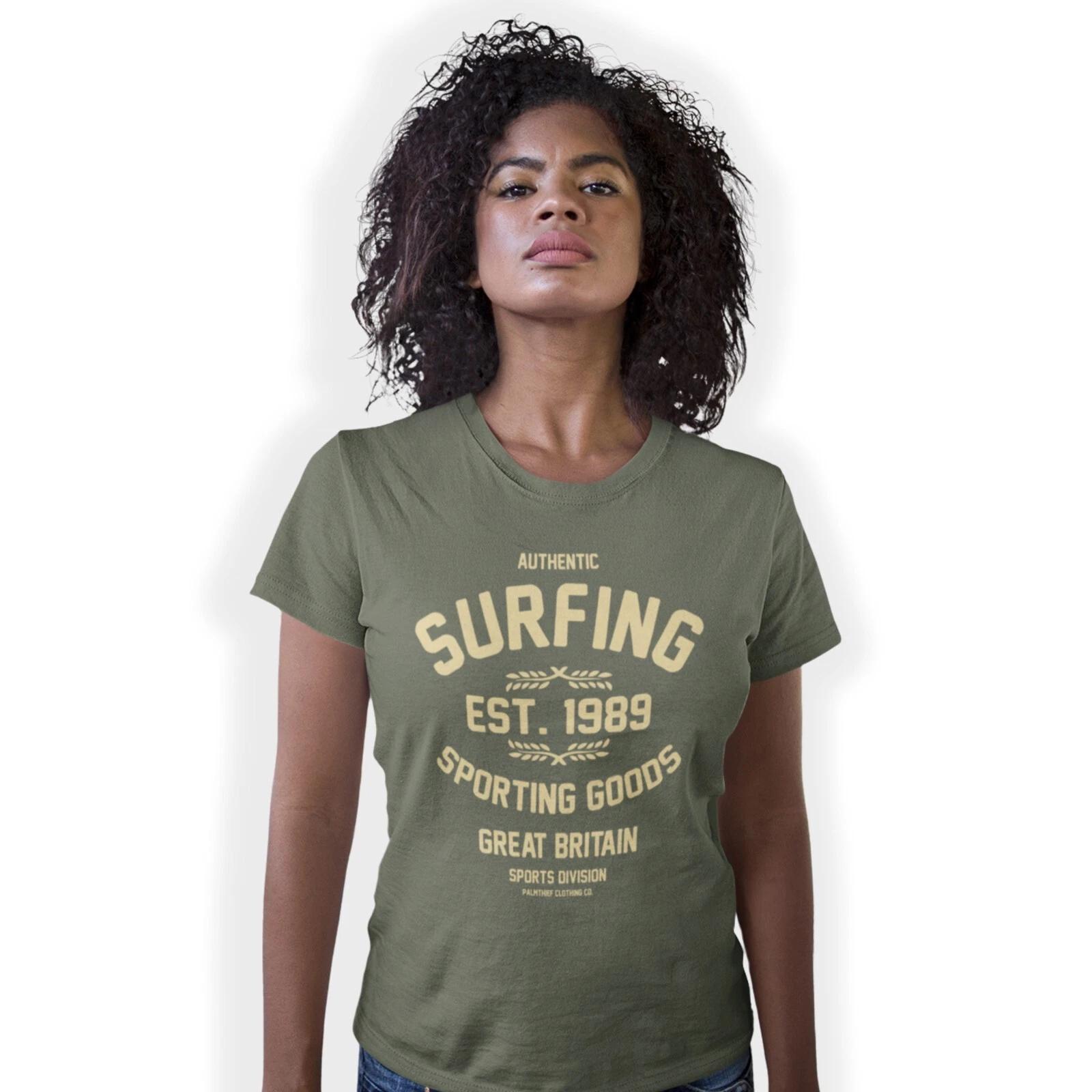 Authentic Surfing Hand Printed T-Shirt Birthday Gift S