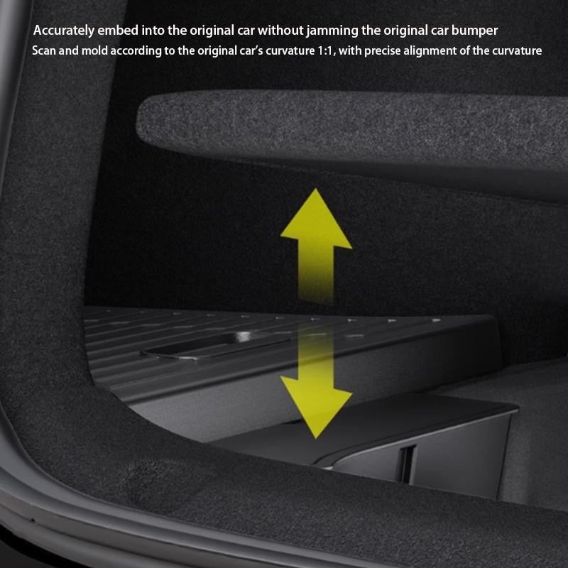 For Tesla Model Y Juniper 2025 TPE Rear Trunk Left Right Side Storage Box Tail Boot Organizer Partition Decoration Accessories