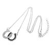 Double Horseshoe U Shape Clavicle Chain Necklace  Horse Shoe Pendant Necklace For Women Gift Jewelry