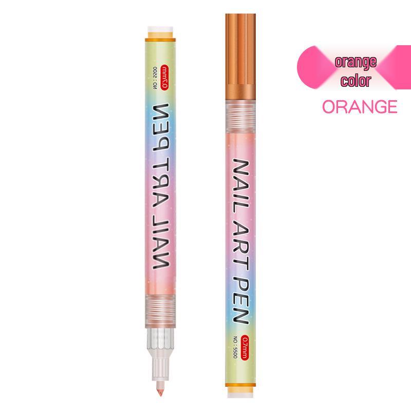 12-Color Acrylic Nail Art Marker Set - Quick-Drying, Nail Salon Painting & DIY Flower Liner Pen.