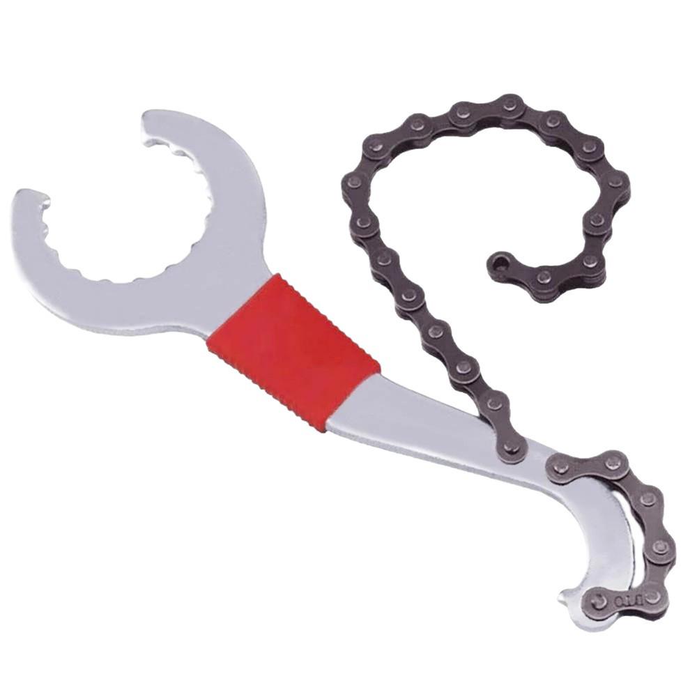 Bicycle Multi-Tool: Bottom Bracket, Freewheel, Derailleur Hanger, Chain Wrench - 3-in-1 Maintenance Tool