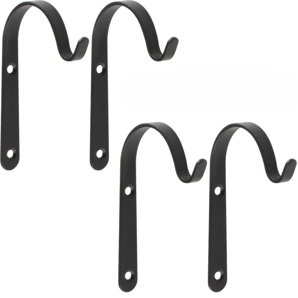 4pcs Creative S-Shaped Wall Mounted Flower Pot Bracket, Iron Hanging Plant Rack, Essential Iron Clothing Rack For Balcony Decoration, Flower Pot Rack