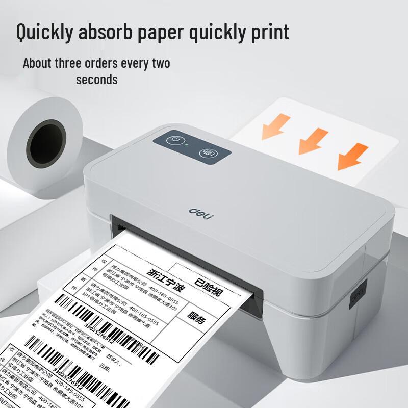 Deli GE431W Thermal Label Printer CN plug (adapter included)