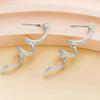 Amazon Cross-border New Snake-shaped Wrap-around Retro Alloy Stud Earrings for Women