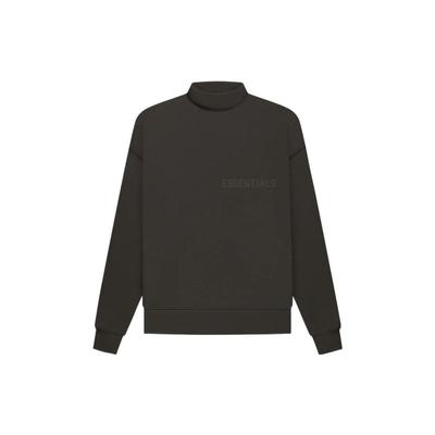 Fear of God Essentials Fleece Pullover Long Sleeve Sweatshirt FW22 Unisex Sweatshirt Grey Black FOG-FW22-044
