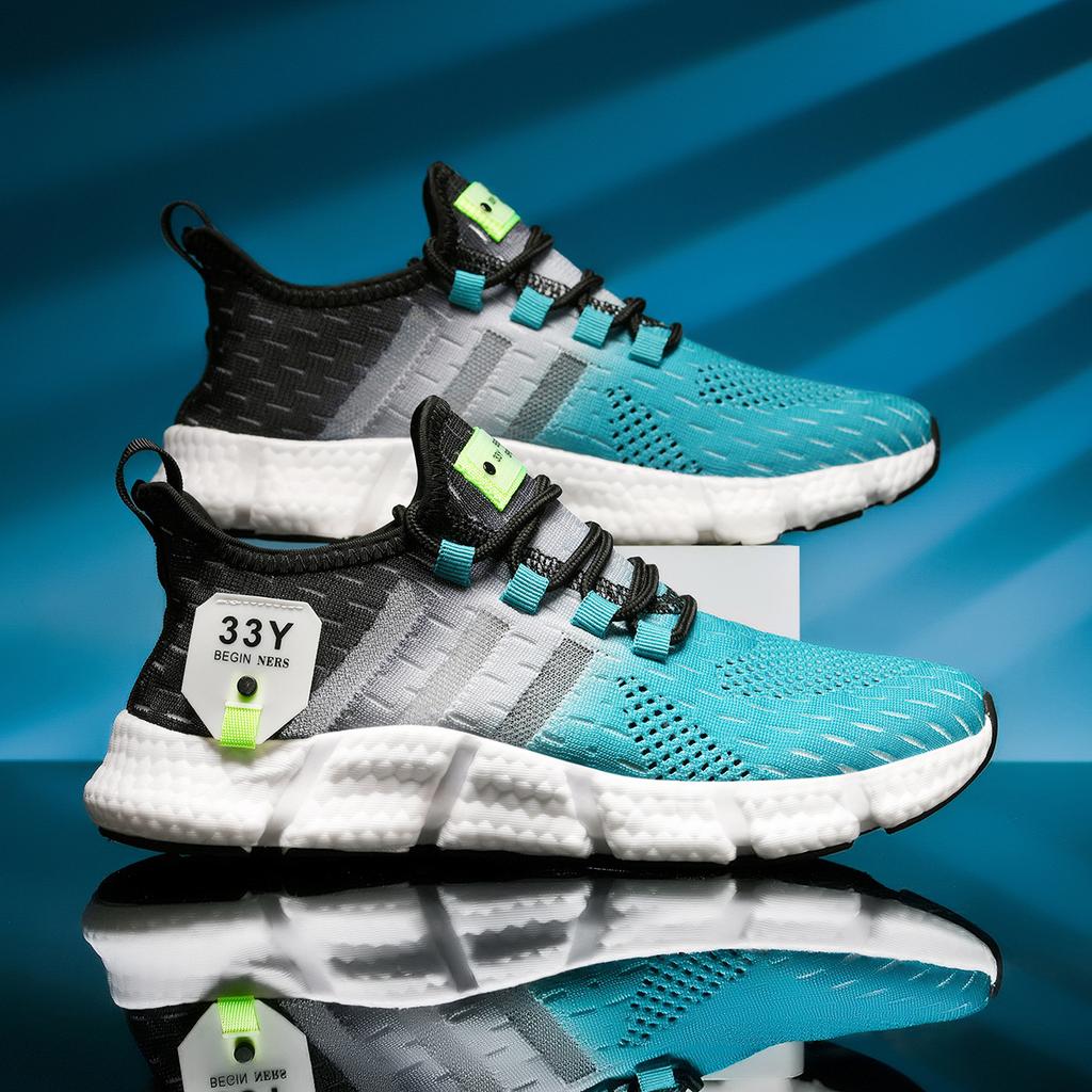 Men's and women's shoes sports shoes summer shoes running shoes flying woven breathable running shoes lightweight mesh men's and women's casual sh