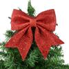 21cm Big Christmas Glitter Bows Xmas Tree Hanging Ornaments Topper 2024 Christmas Decoration for Home Navidad 2025 New Year Gift