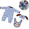 18" Soft Silicone Reborn Doll Clothes, 45cm DIY Girl's Realistic Doll Outfit.