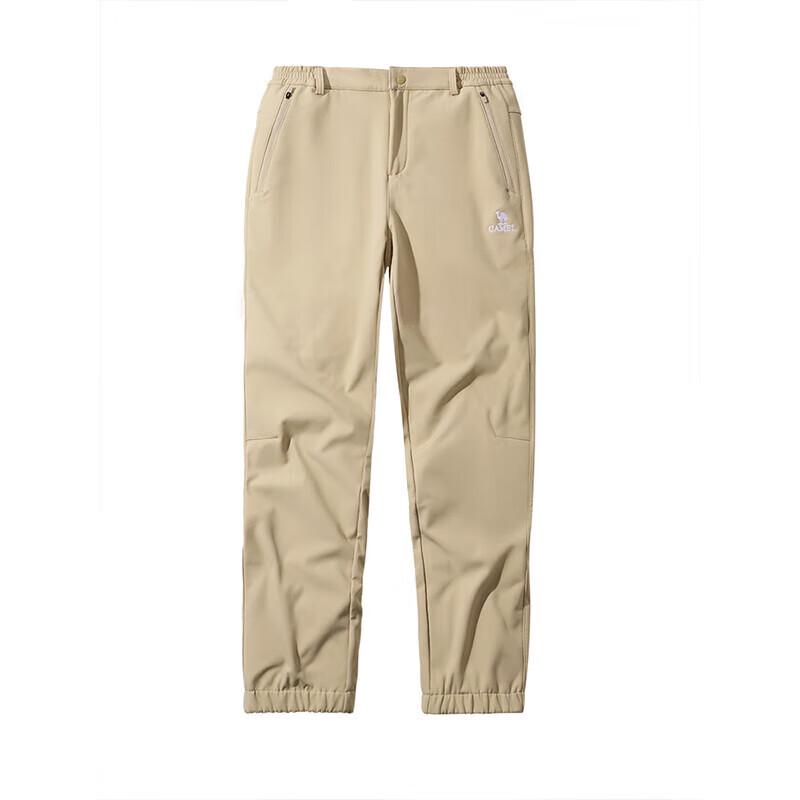 Camel Unisex Outdoor Fleece-Lined Softshell Hiking Pants