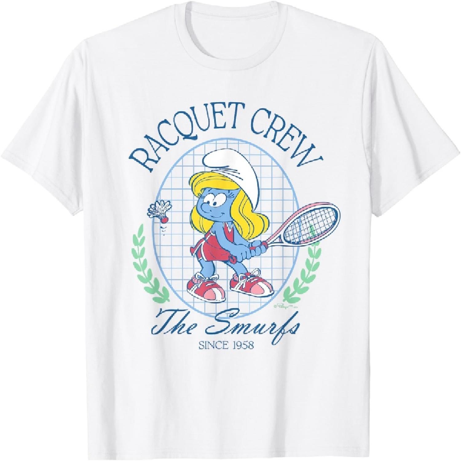 Смурфики Смурфетта Ракетка Команда Загородный Клуб Мультфильм Футболка S