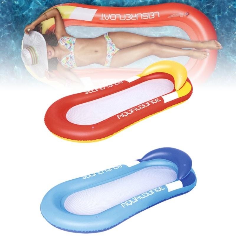 Wholesale Inflatable Floating Lounge Bed With Backrest Comfortable Adult Pool Sofa