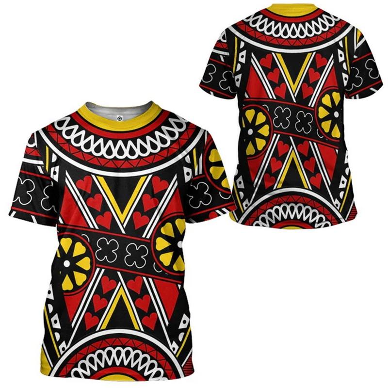 Cosplay Drôle Costume de Poker T-shirt Imprimé 3D Hommes T-shirt Harajuku Y2k Mode Manches Courtes T-shirt Couple Été Streetwear
