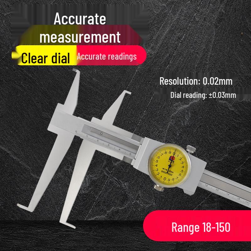 Guilin Double Inner Groove Dial Caliper 150-300mm High Precision