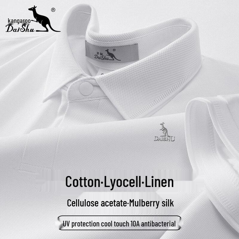 DAISHU Men s Silk Blend Cool Feel Polo Shirt 2XL