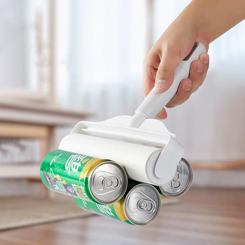Lent Remover Roller Long Brush Holder Large Hair Removal Sticky Bed Floor Hair Cleanup Artifact Dust Roller Stick Hair Roller Br