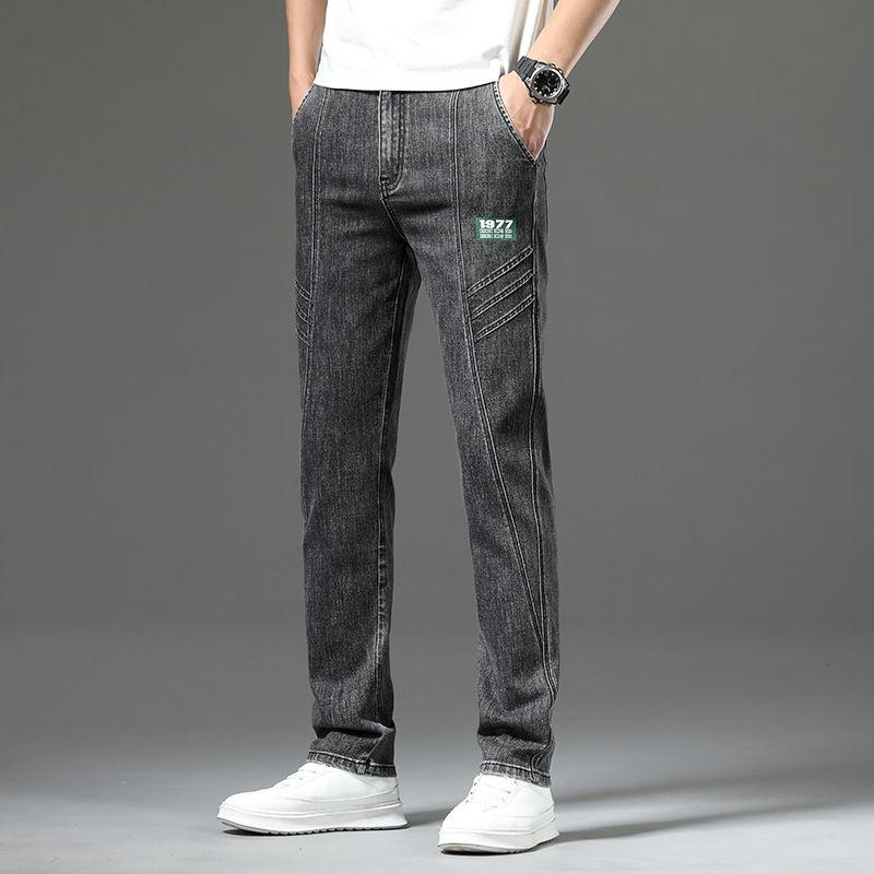 Jeans Men's Loose Straight Spring and Autumn Stretch Casual Pants Fashion Men's Denim Trousers