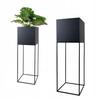 FLOWERPOT Metal Flowerpot Cover Black Hillion 32x32x96